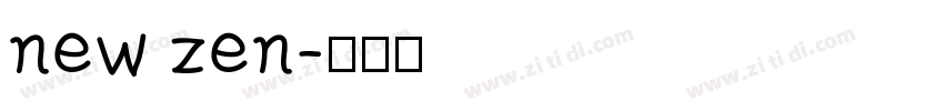 new zen字体转换